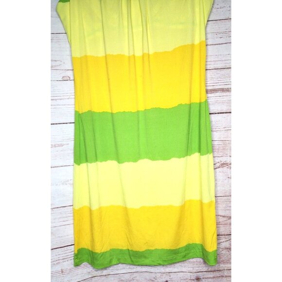 Rare Club Style Yellow Polyester Spandex Fitted Nightgown/Leisure Dress Size 8 - Picture 8 of 15